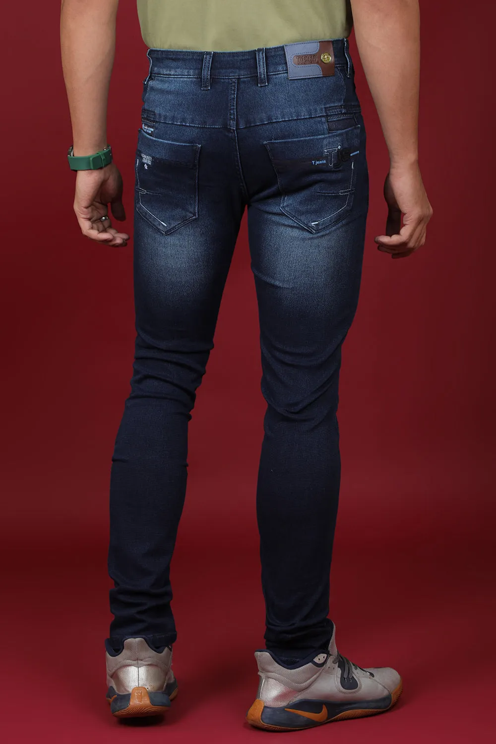 Men's Dark Blue Denim Slim Fit QLC-5332-1 Jean