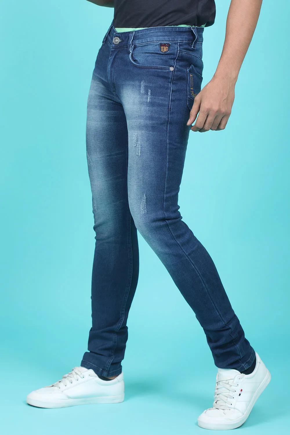 Men's Dark Blue Denim Slim Fit QLC-5339-2 Jean