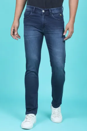 Men's Dark Blue Denim Slim Fit Trend-6503 Jeans