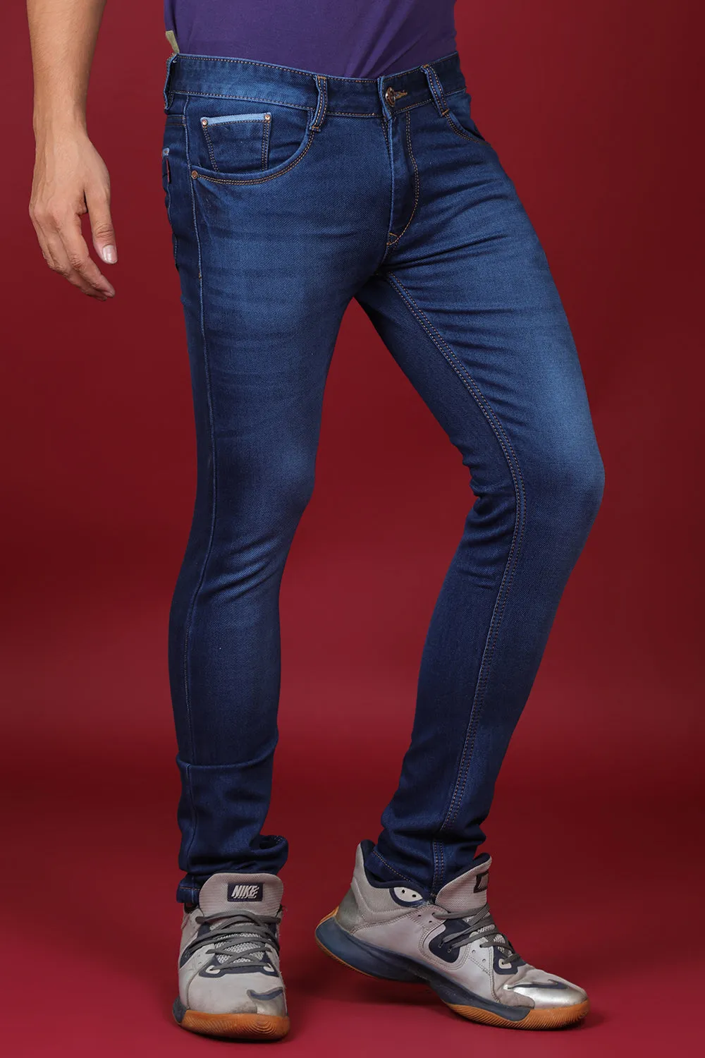 Men's Dark Denim Blue Slim Fit MD-7240-2 Jean