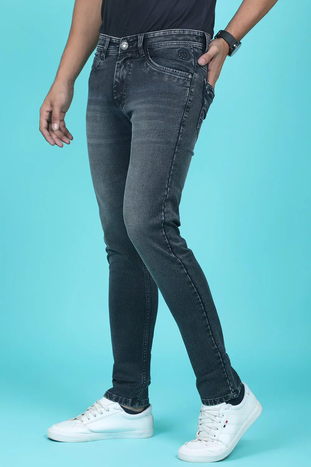 Men's Dark Grey Denim Slim Fit Crux 5032-3 Jean