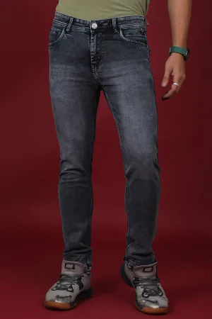 Men's Dark Grey Denim Slim Fit Crux-5034-1 Jean