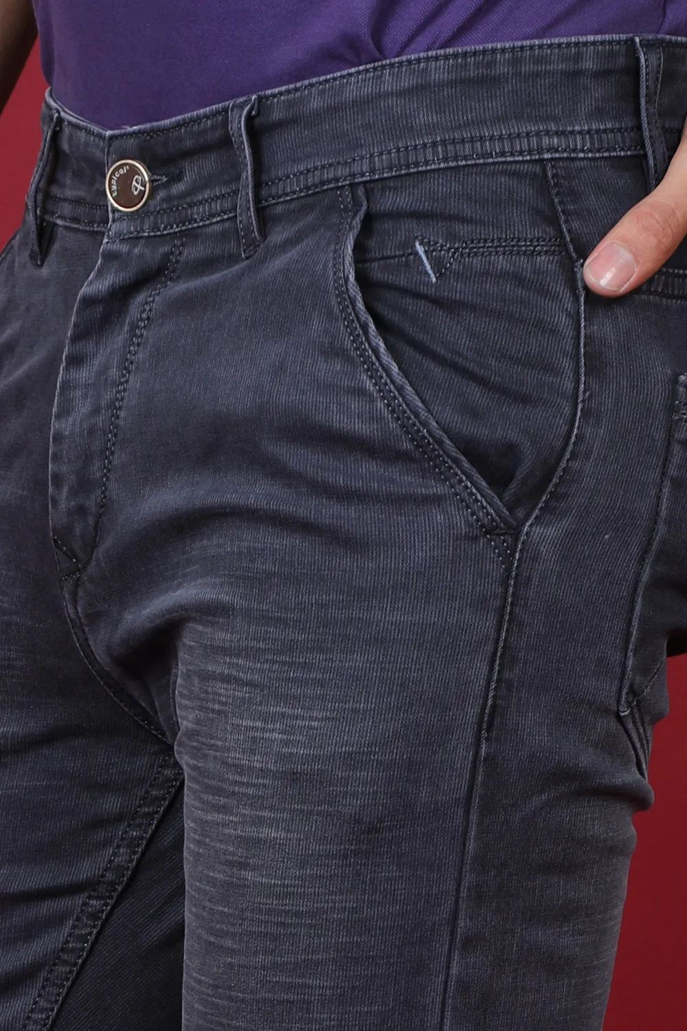 Men's Dark Grey Denim Slim Fit MARS 8012 Jean