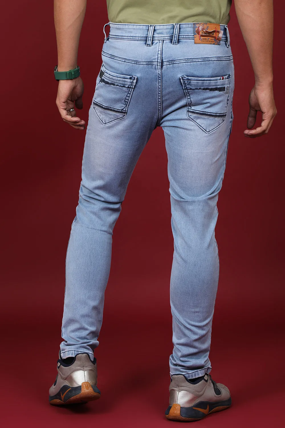 Men's Light Blue Denim Slim Fit Crux-5027 Jean