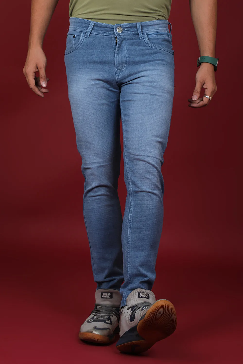 Men's Light Blue Denim Slim Fit Crux-5034-2 Jean