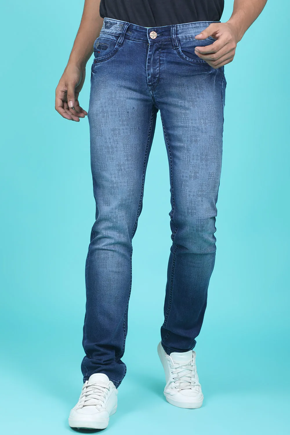 Men's Light Blue Denim Slim Fit DP 4021-1 Jean