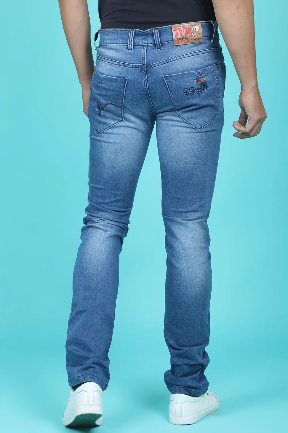 Men's Light Blue Denim Slim Fit QLC-5292-1 Jean