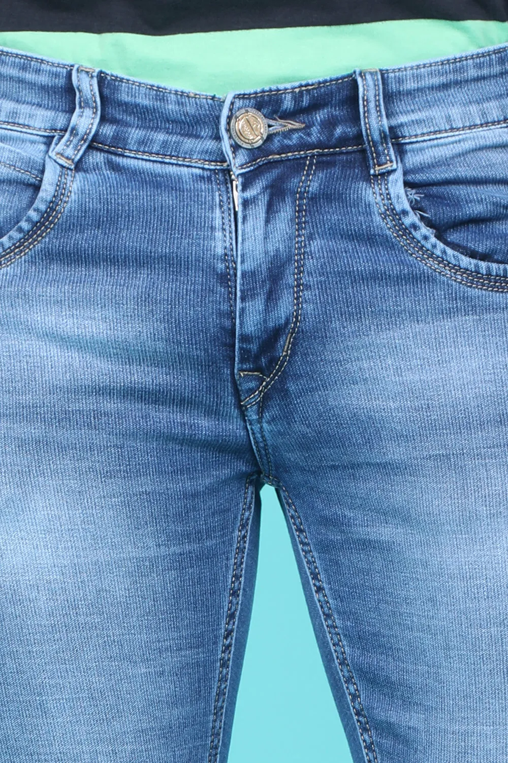 Men's Light Blue Denim Slim Fit QLC-5315-1 Jean