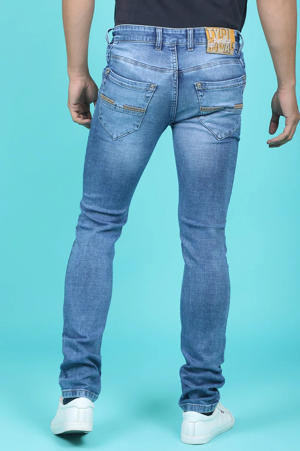 Men's Light Blue Denim Slim Fit QLC-5315-1 Jean