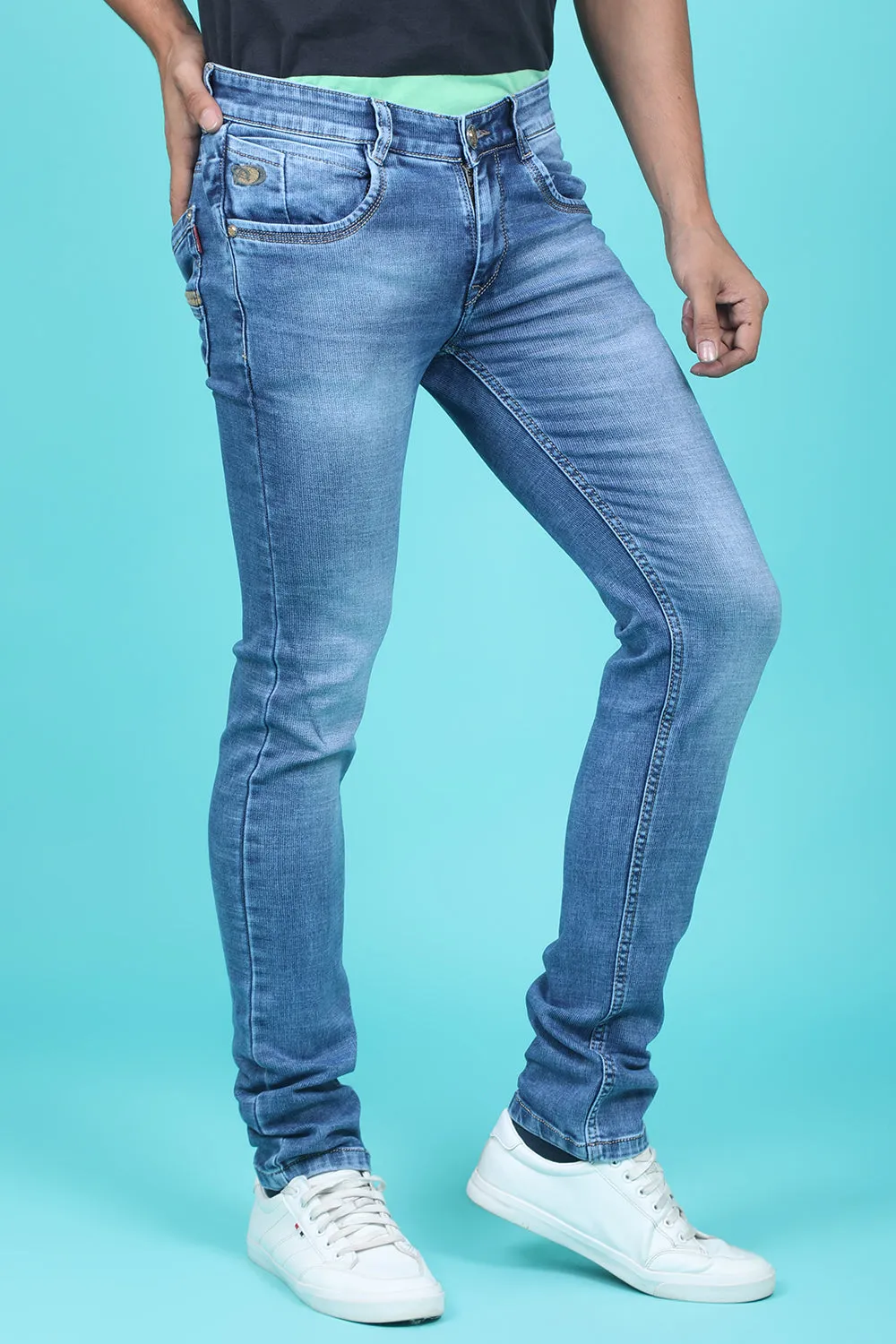 Men's Light Blue Denim Slim Fit QLC-5315-1 Jean