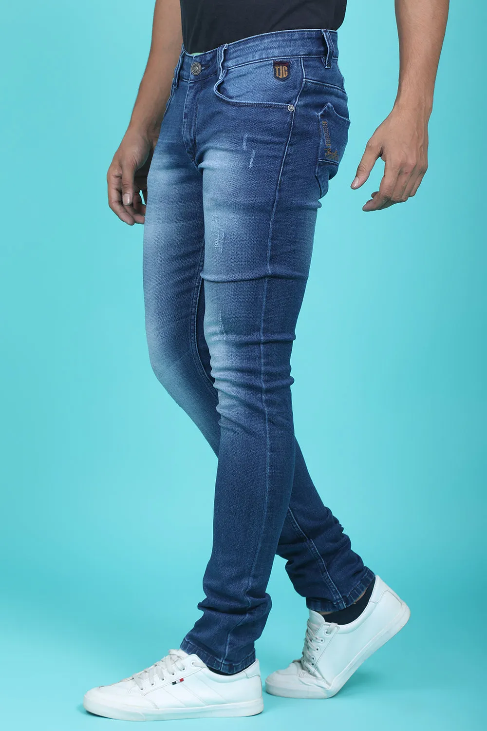 Men's Light Blue Denim Slim Fit QLC-5339-1 Jean