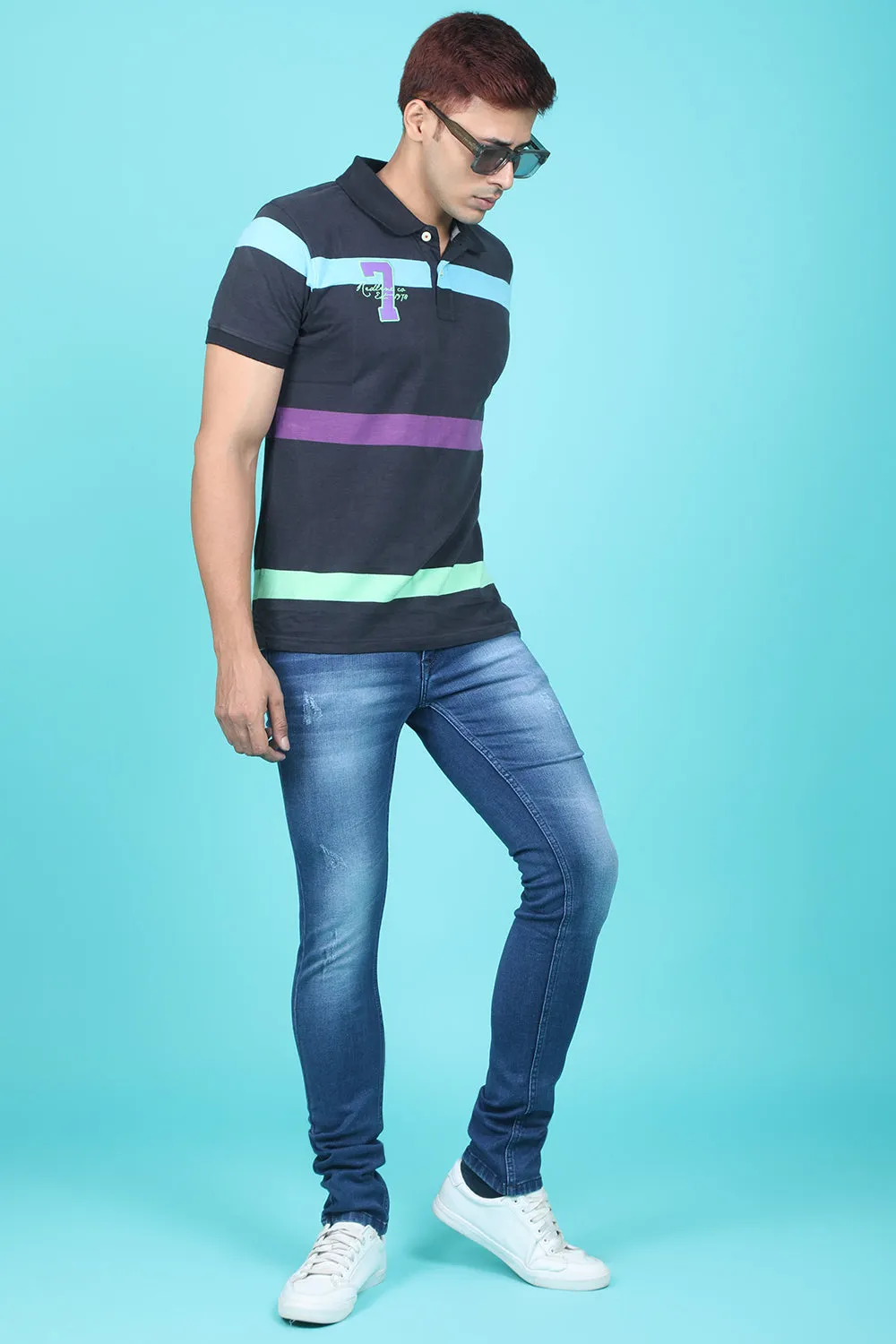 Men's Light Blue Denim Slim Fit QLC-5339-1 Jean
