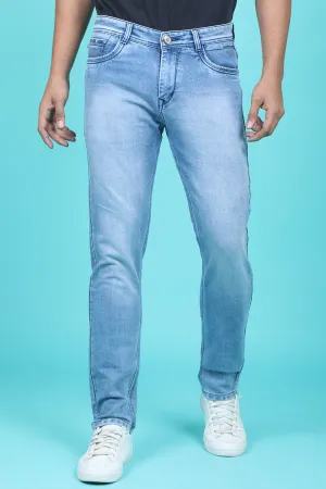 Men's Light Blue Denim Slim Fit Trend-6505 Jeans