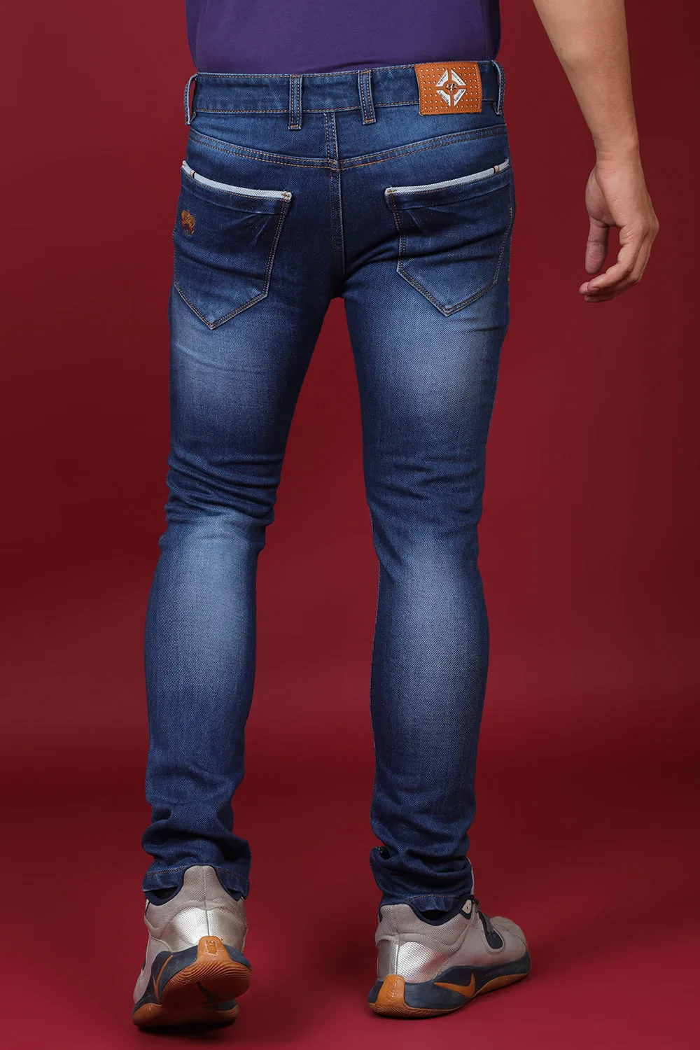 Men's Light Denim Blue Slim Fit MD-7240-1 Jean