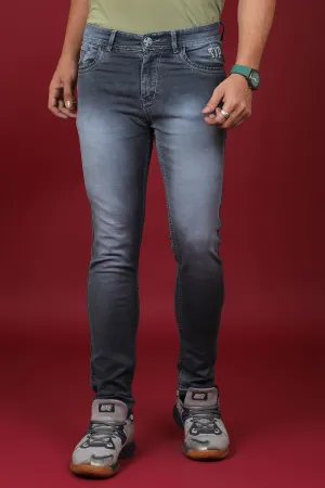 Men's Light Grey Denim Slim Fit Crux-5024-1 Jean