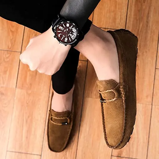 Men's Suede Driving Moccasins Loafer