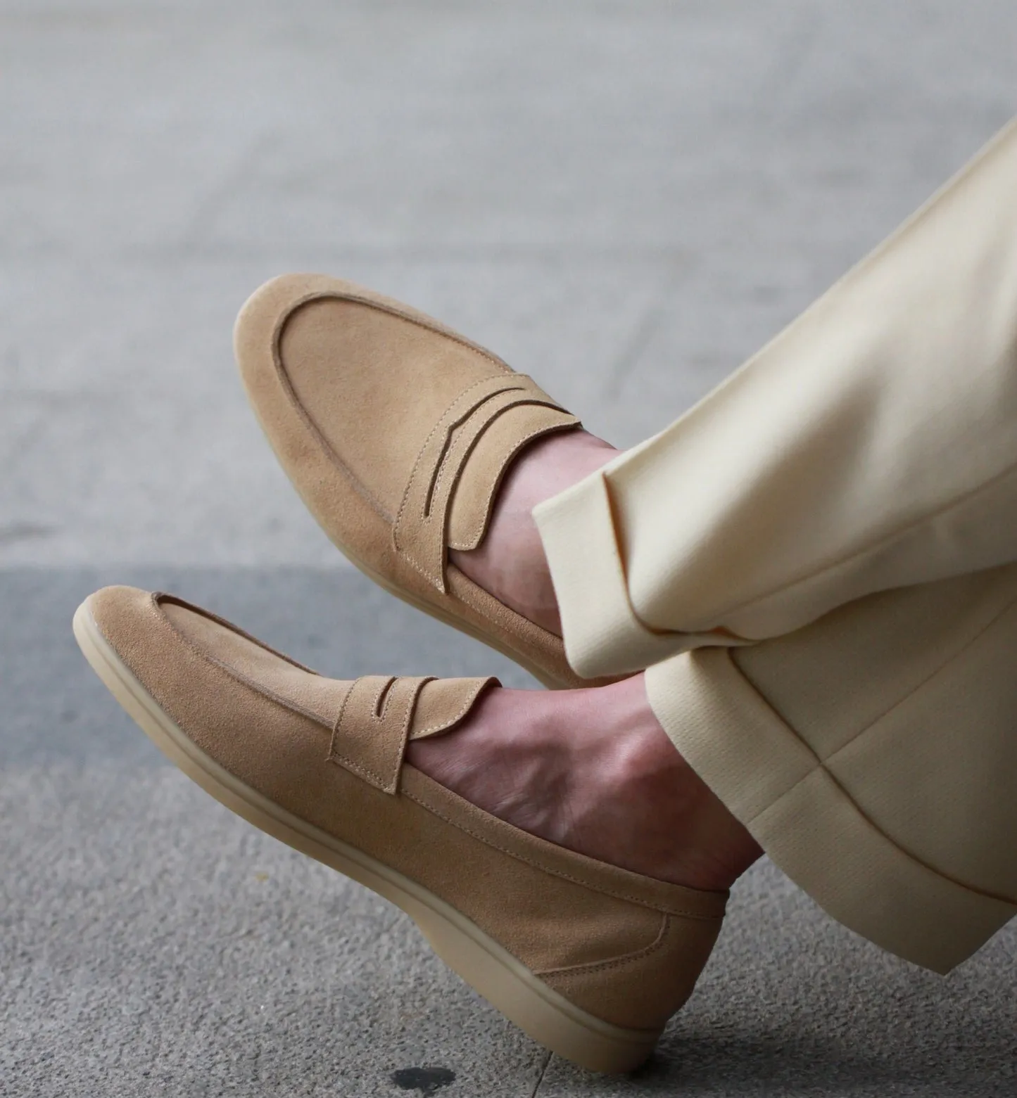 Men's Suede Penny Loafers