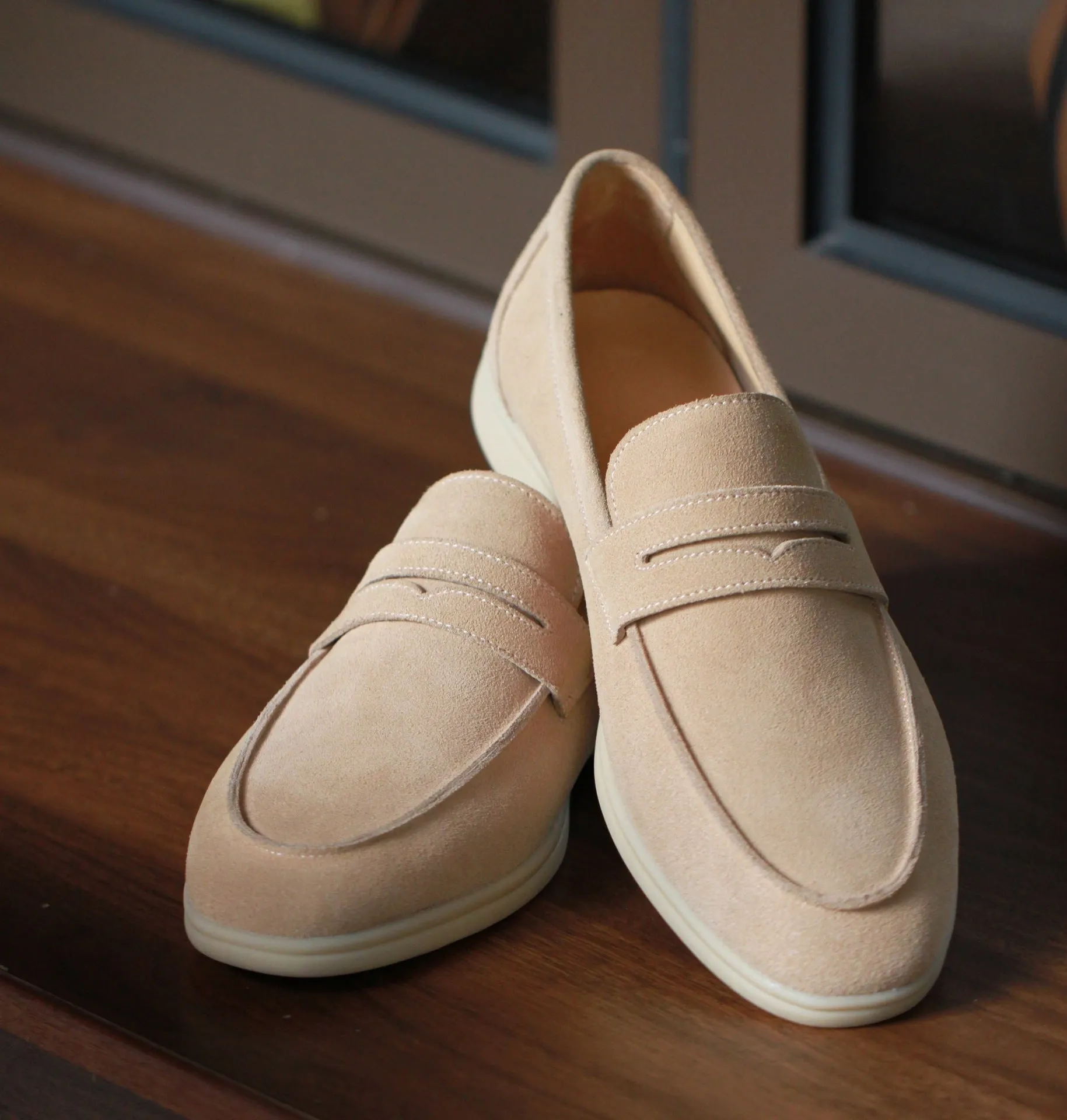 Men's Suede Penny Loafers
