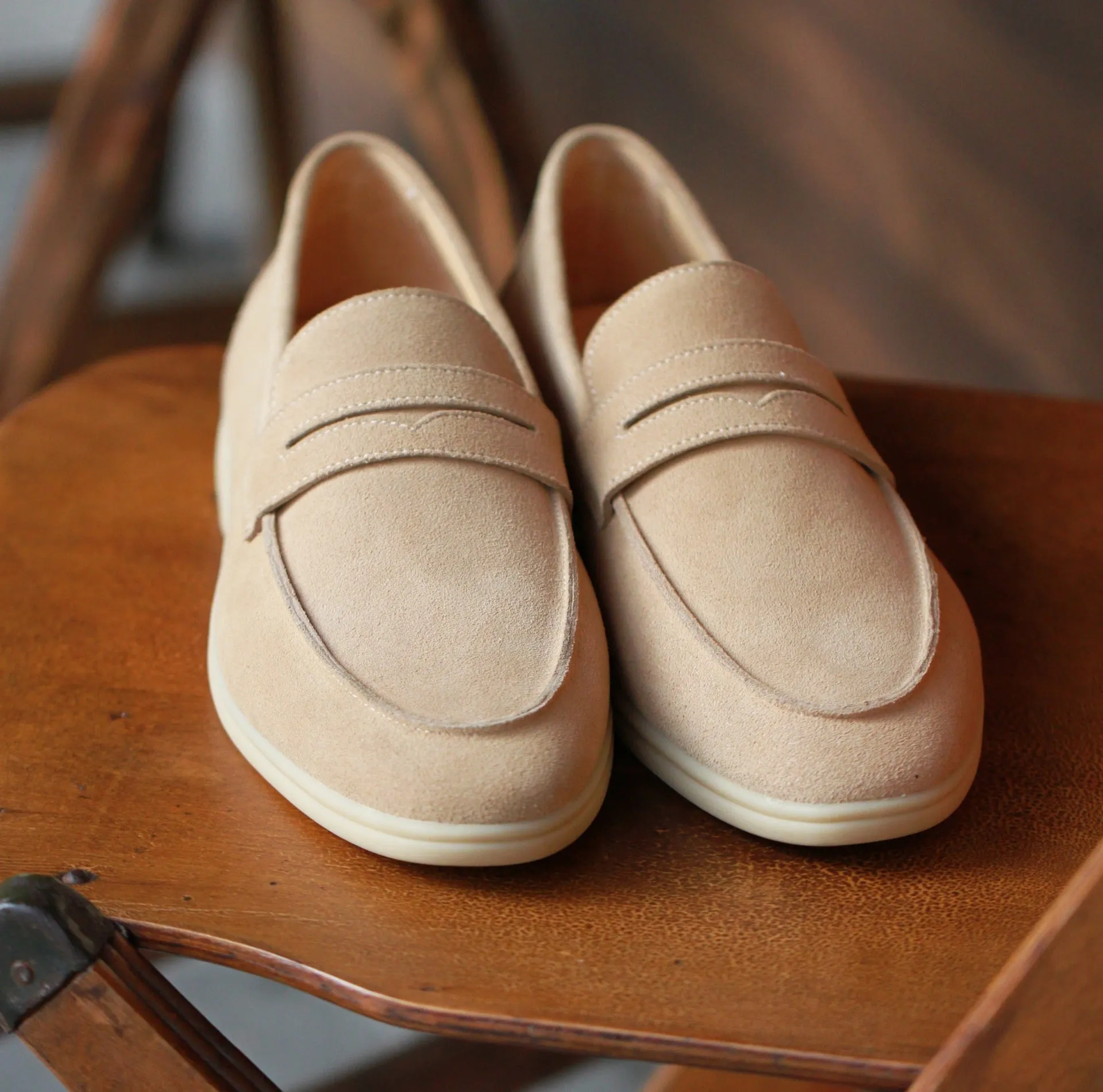 Men's Suede Penny Loafers