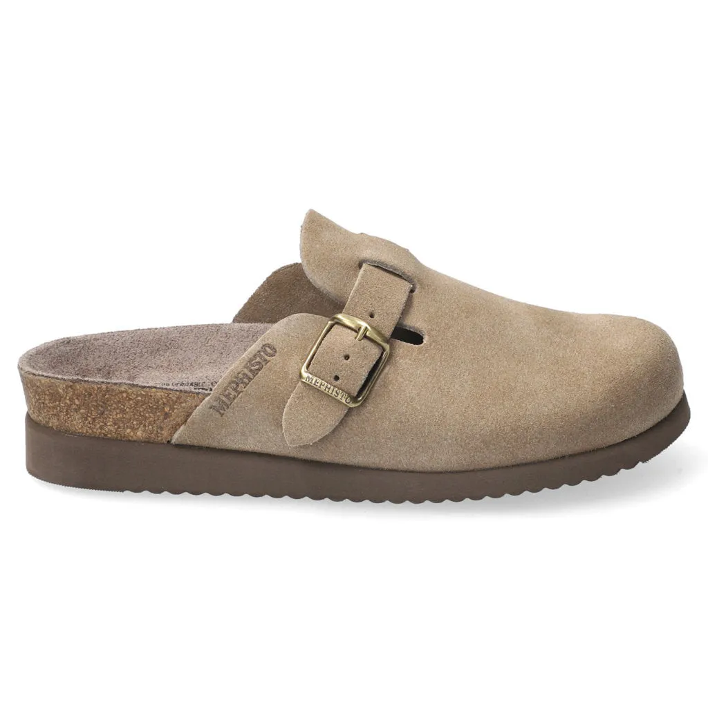 Mephisto Halina Velvet Leather Women's Slide Sandals