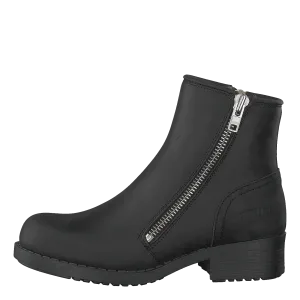 Mid Zip Boot Warm Lining Black/shiny Silver