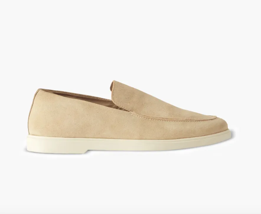 Miguel Suede Loafer Stone Beige