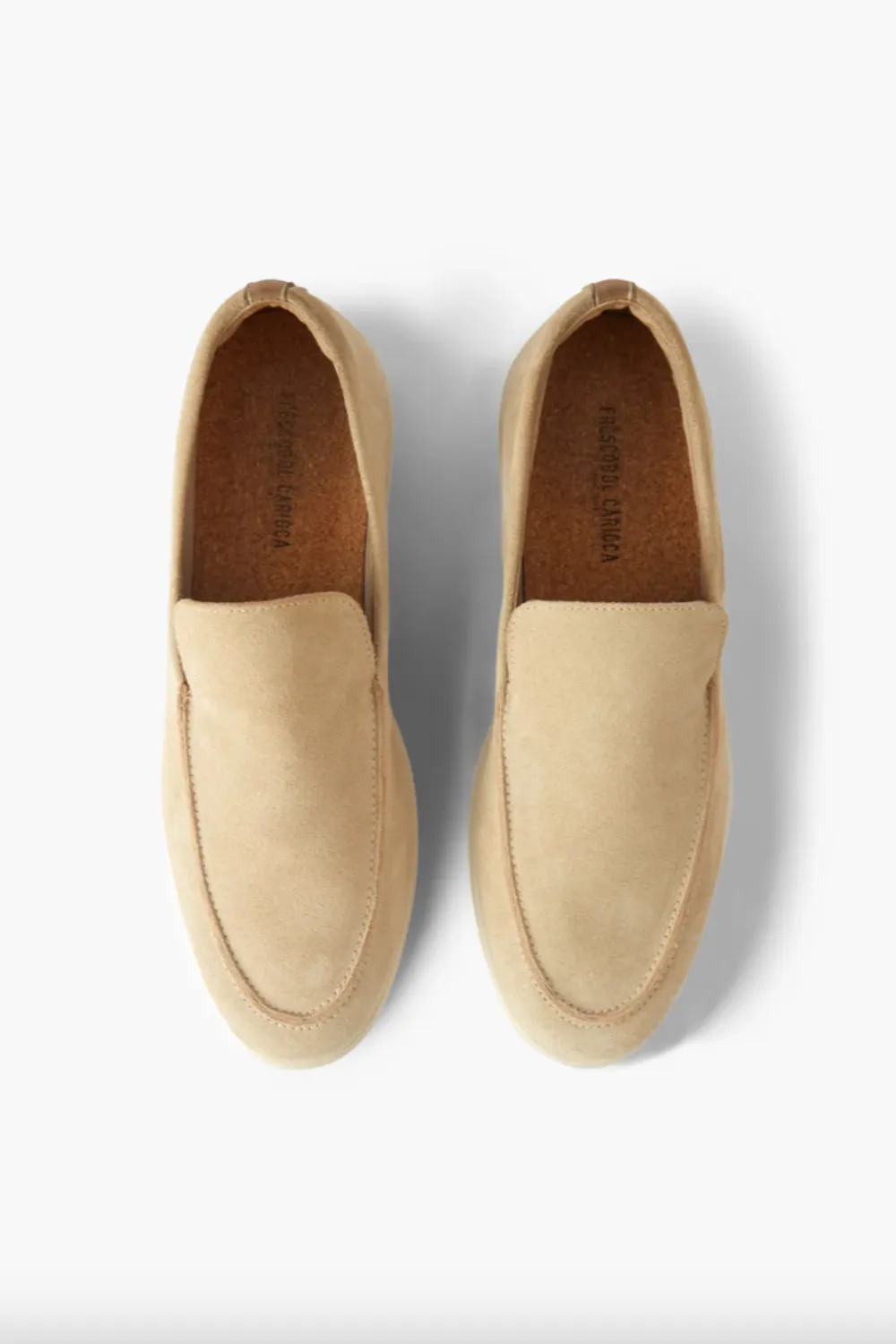 Miguel Suede Loafer Stone Beige