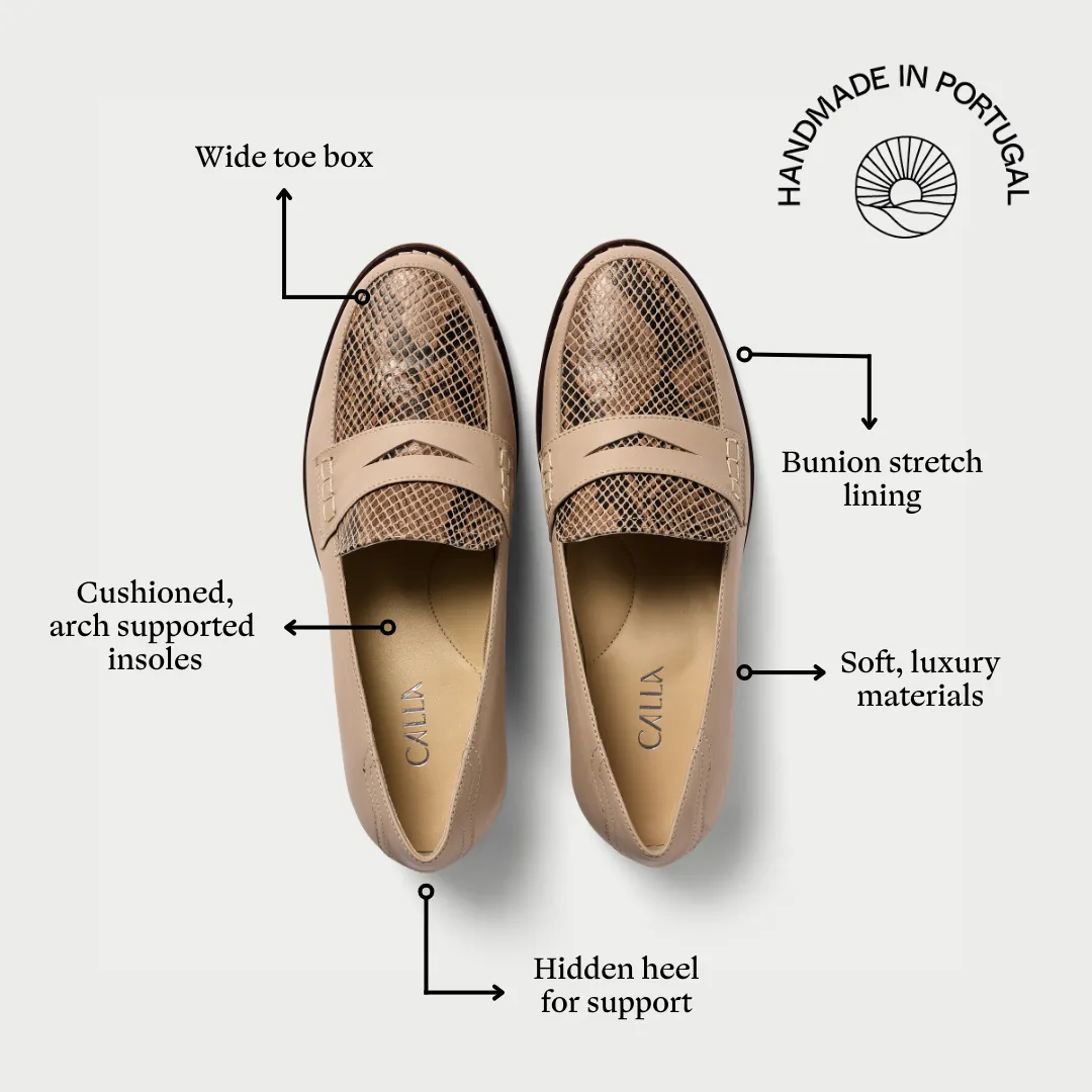 Nadia - Oyster snake leather