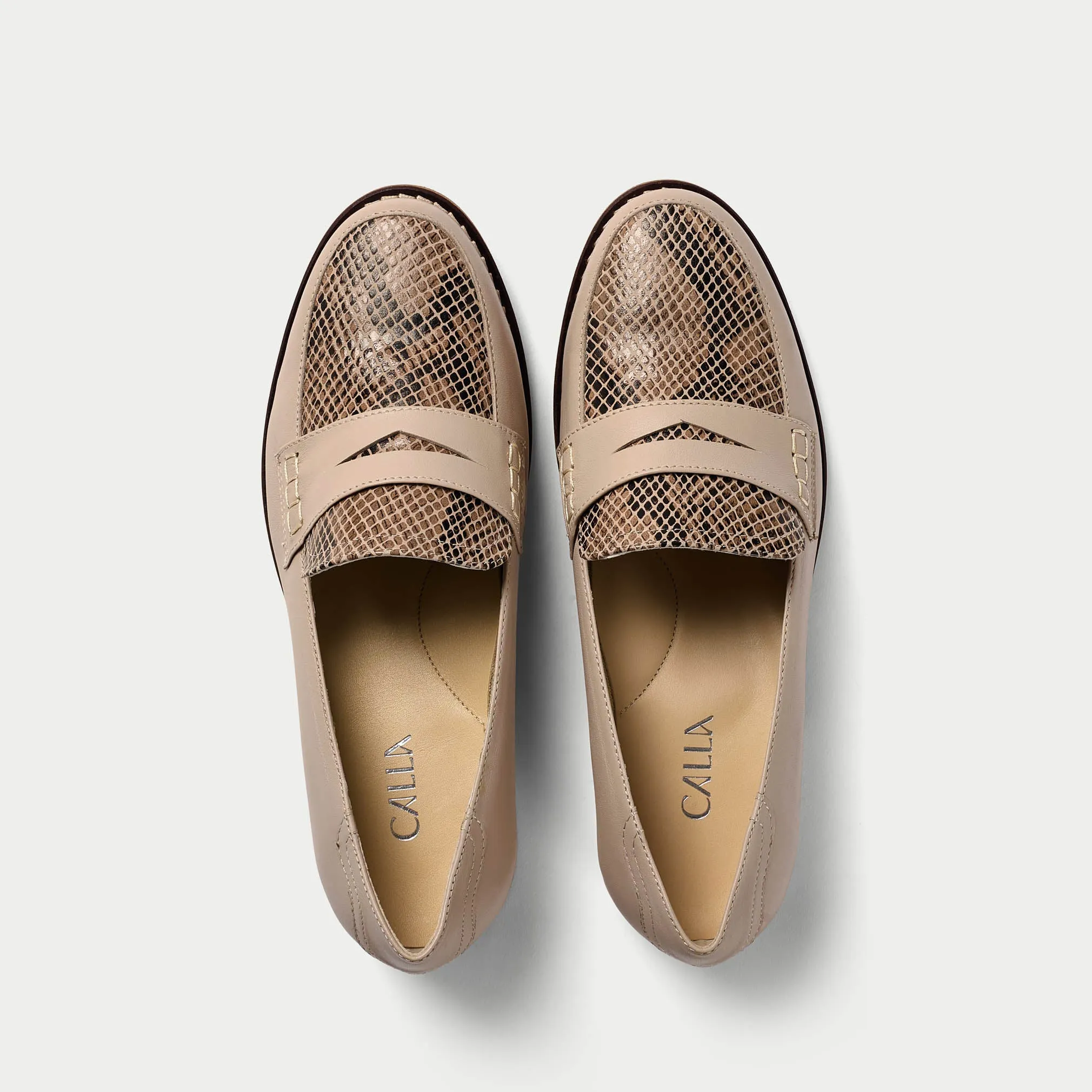 Nadia - Oyster snake leather