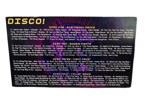 NEW DISCO! - 4 Digitally Remastered Compact Discs Featuring 72 Disco Classics - Rose Royce, Sister Sledge, The Three Degrees, and more!