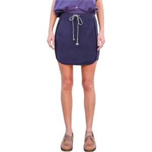 NEW SUNDRY dolphin hem skirt in deep sea navy