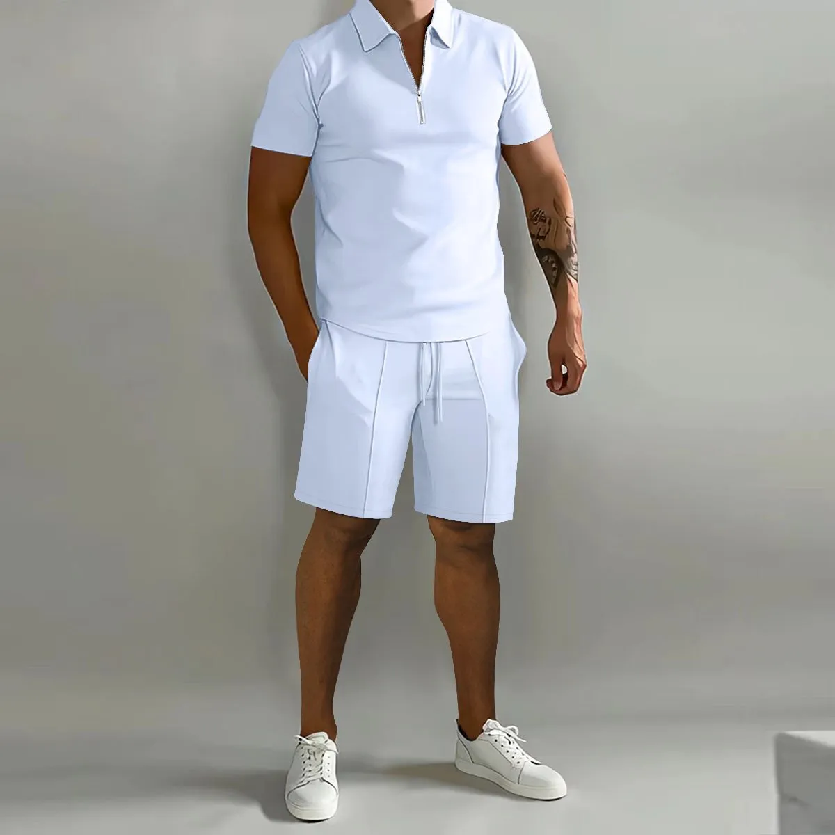 🔥NEW UPGRADE🔥Men's Casual Polo Shirt and Shorts Set