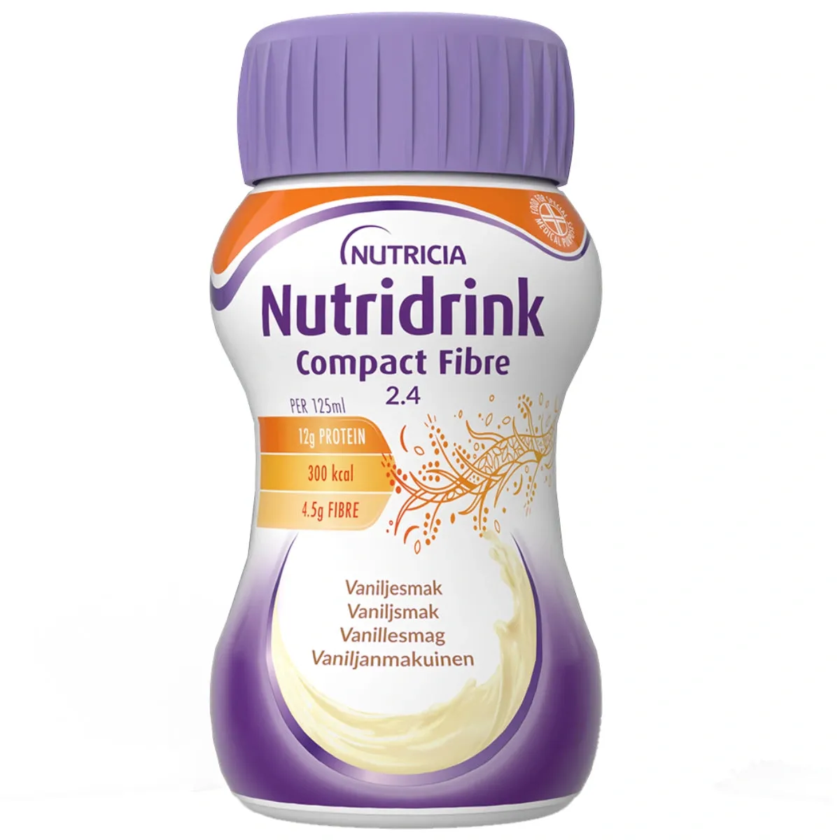 NUTRIDRINK Compact Fibre Vanilja 4x125 ml