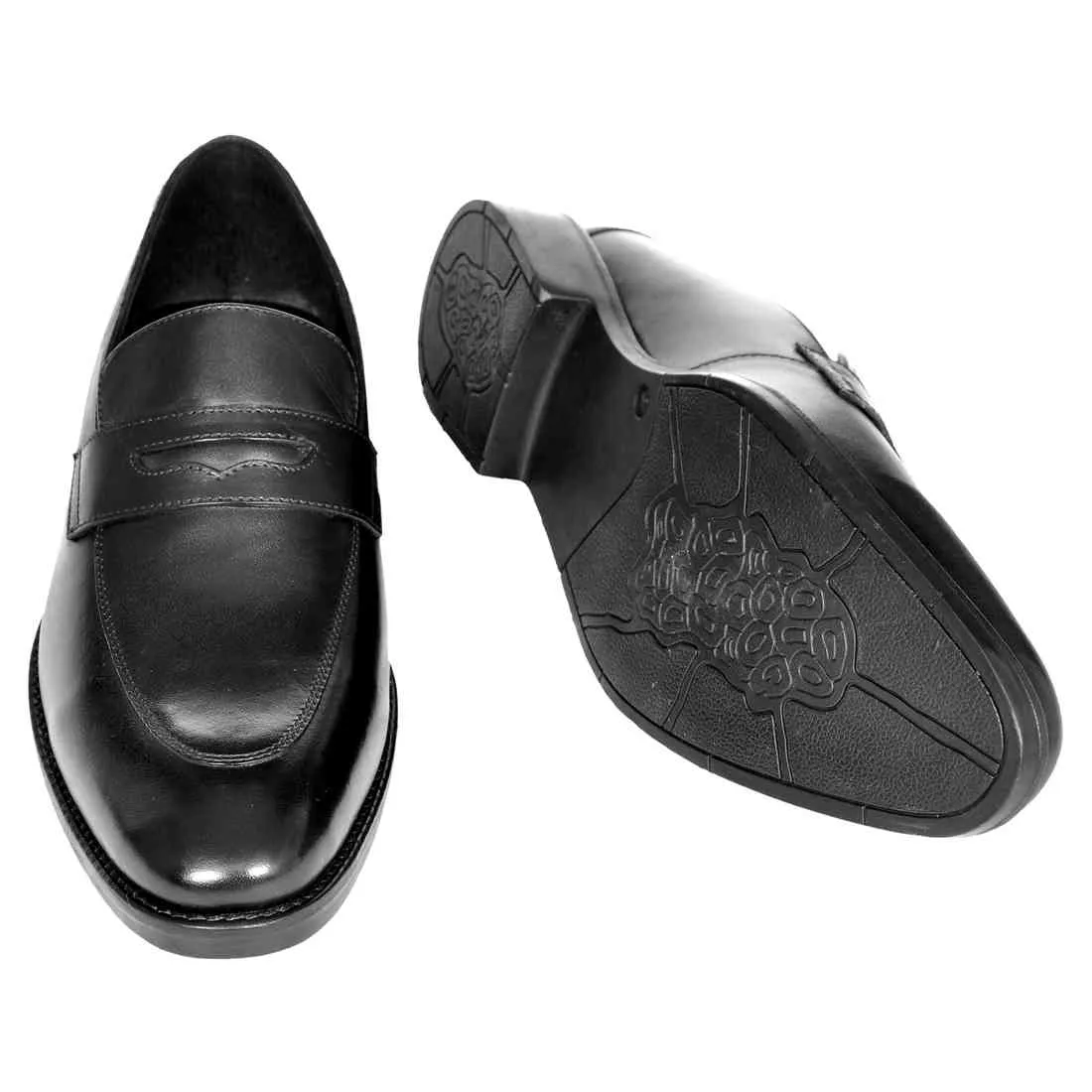 OHM New York Double Stitched Penny Loafer Leather Shoes