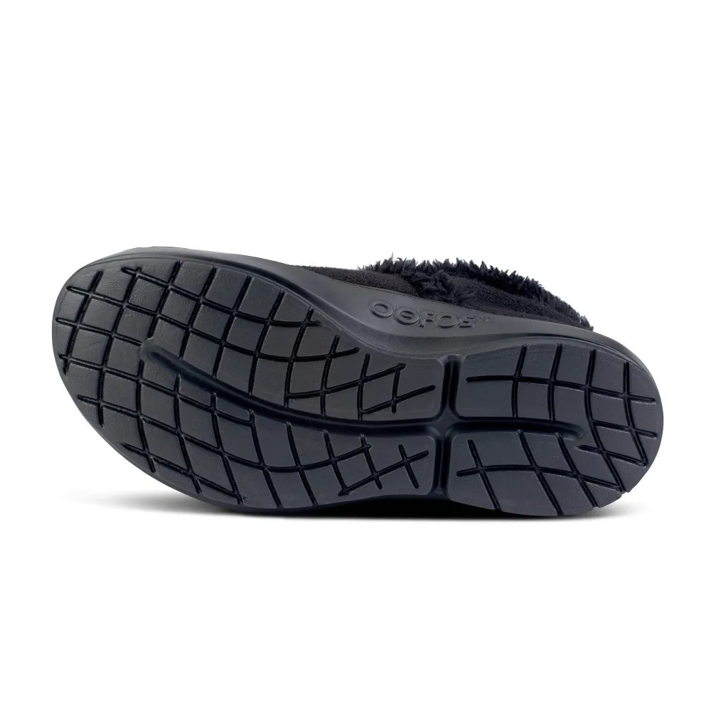 OOFOS Women's OOcoozie Low - Black Sherpa