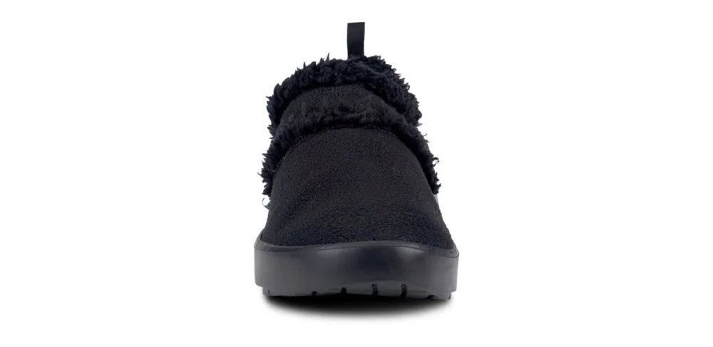 OOFOS Women's OOcoozie Low - Black Sherpa