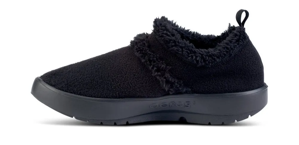 OOFOS Women's OOcoozie Low - Black Sherpa