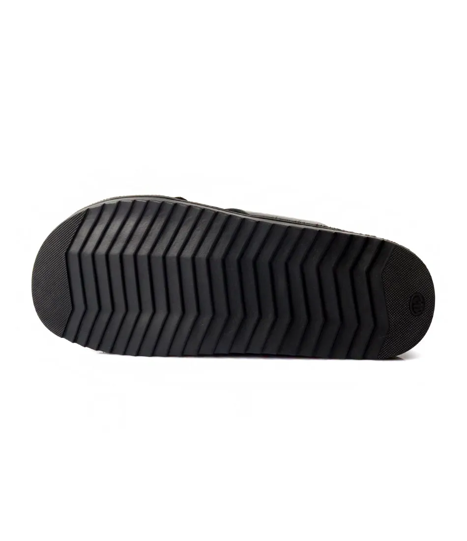 Palermo Leather Slippers - Black
