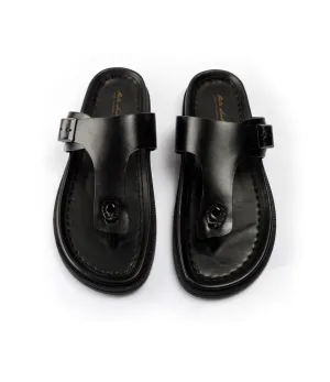 Palermo Leather Slippers - Black