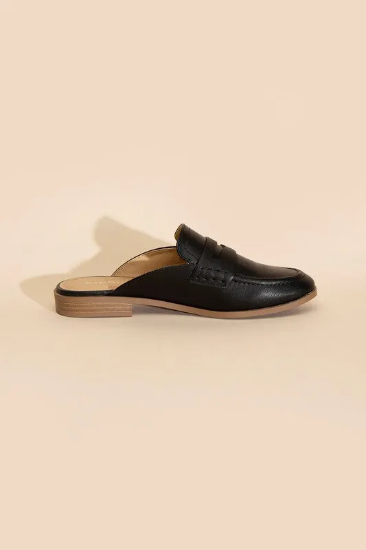 PERKS-S Flat Mules in Black or Taupe Suede