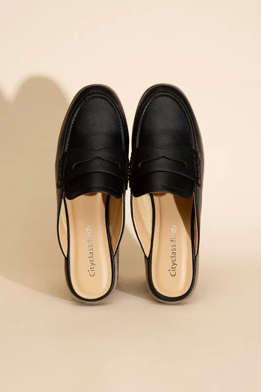 PERKS-S Flat Mules in Black or Taupe Suede