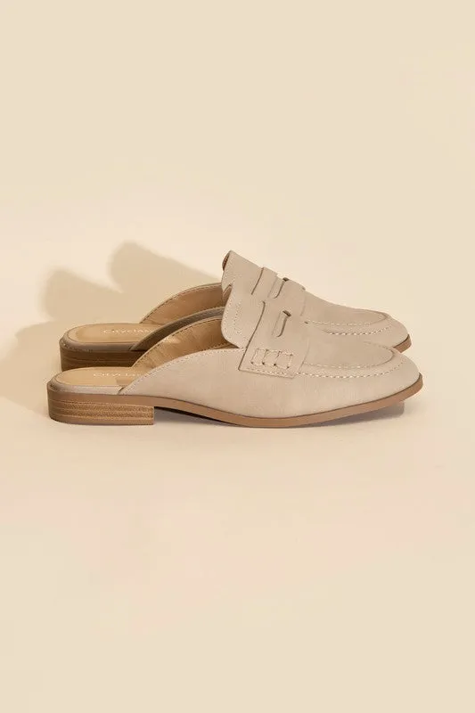 PERKS-S Flat Mules in Black or Taupe Suede