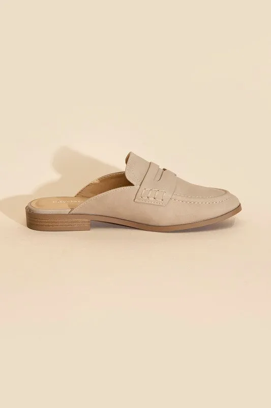 PERKS-S Flat Mules in Black or Taupe Suede