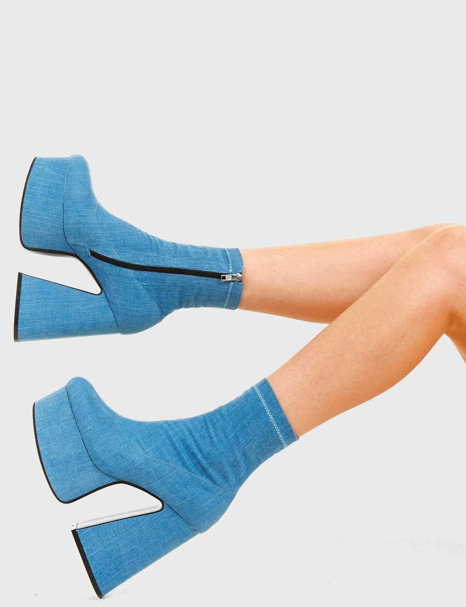 Platform Block Heel Boots | Sock Fit | Bold & Elevated