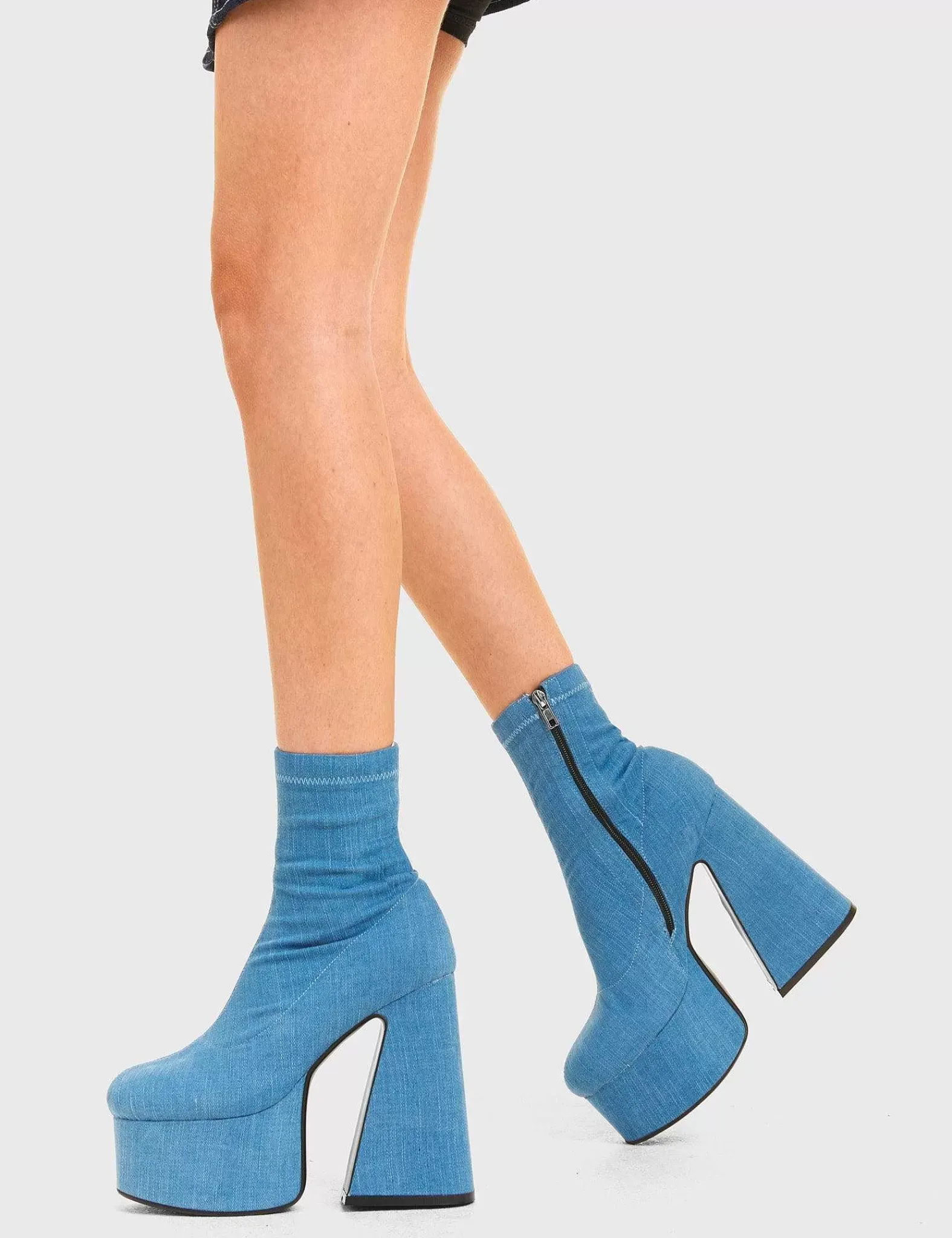 Platform Block Heel Boots | Sock Fit | Bold & Elevated