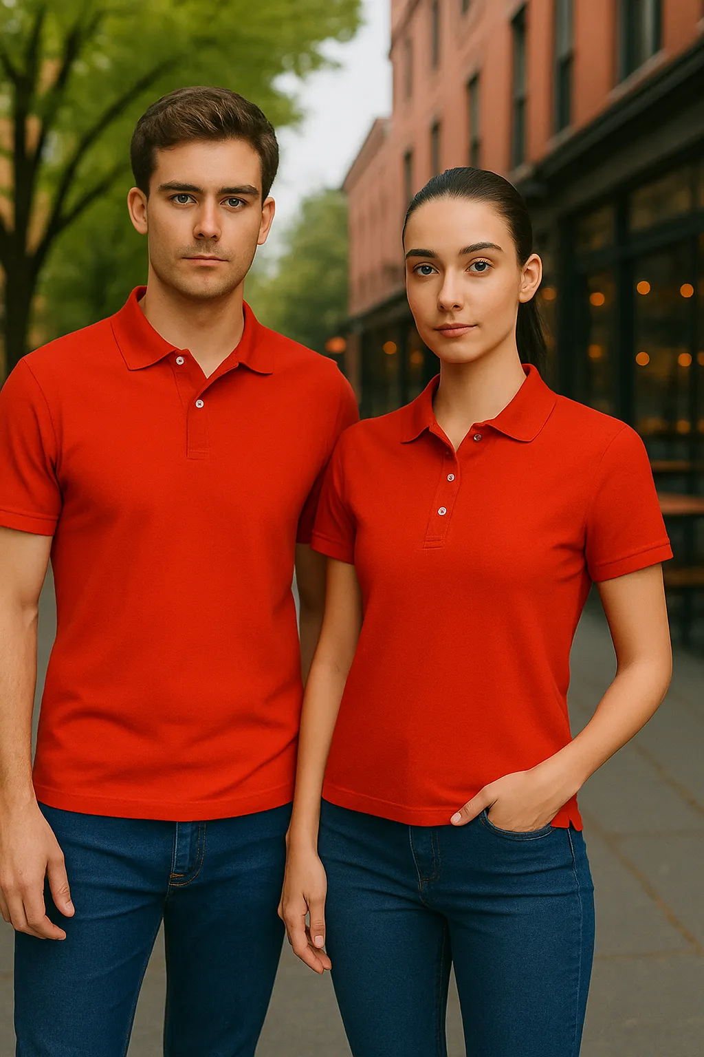 Polo with Slim- Red