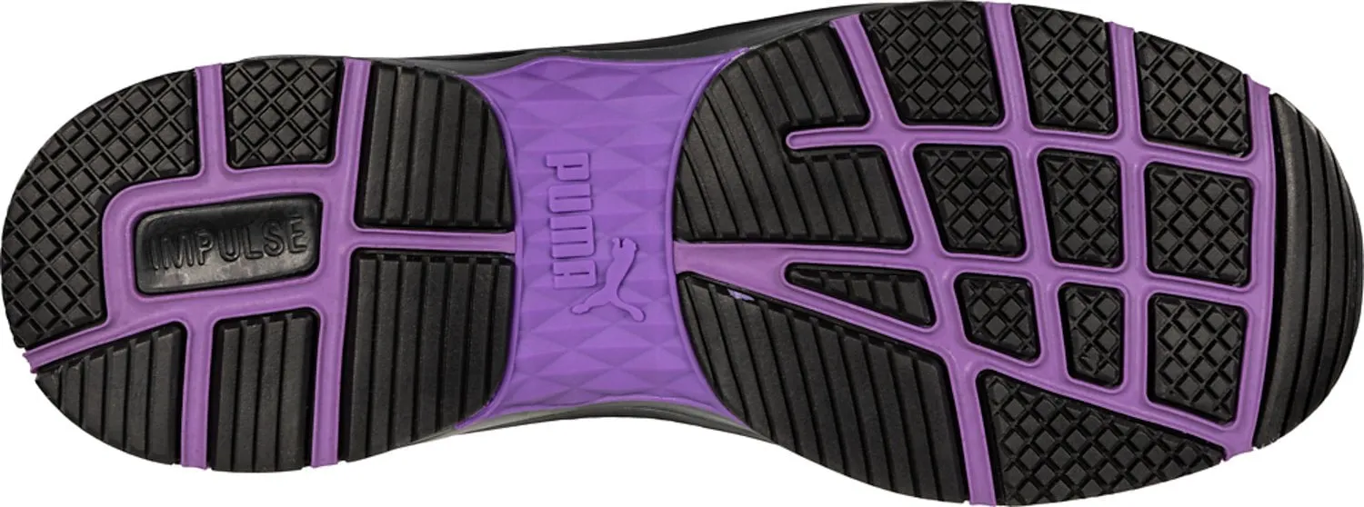 Puma Safety Womens Stepper 2.0 Mid ASTM EH Black/Purple Mesh Work Boots 6 M