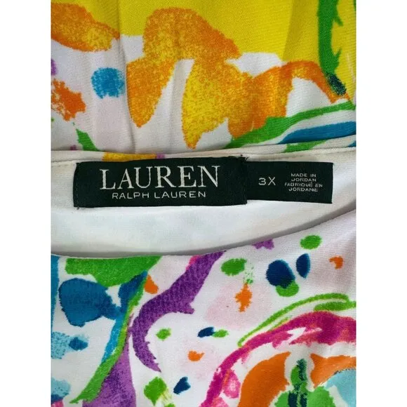 Ralph Lauren Multicolor Paisley Print Sleeveless Summer Dress Size 3X 22 24 Plus