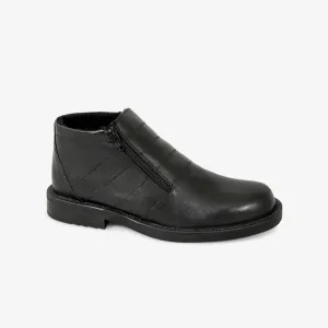 Roamers SHARK Mens Fur Lined Twin Zip Boots Black
