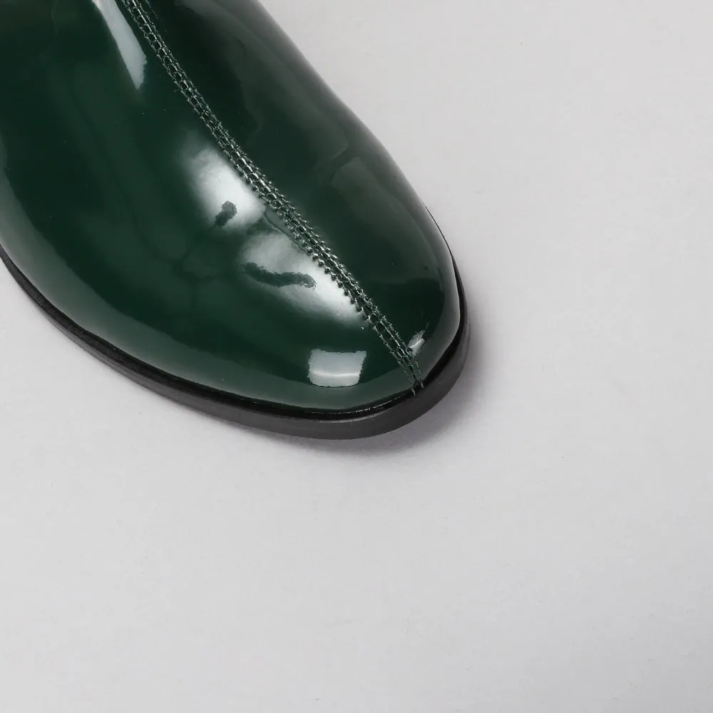 Romy - Bottle Green Patent